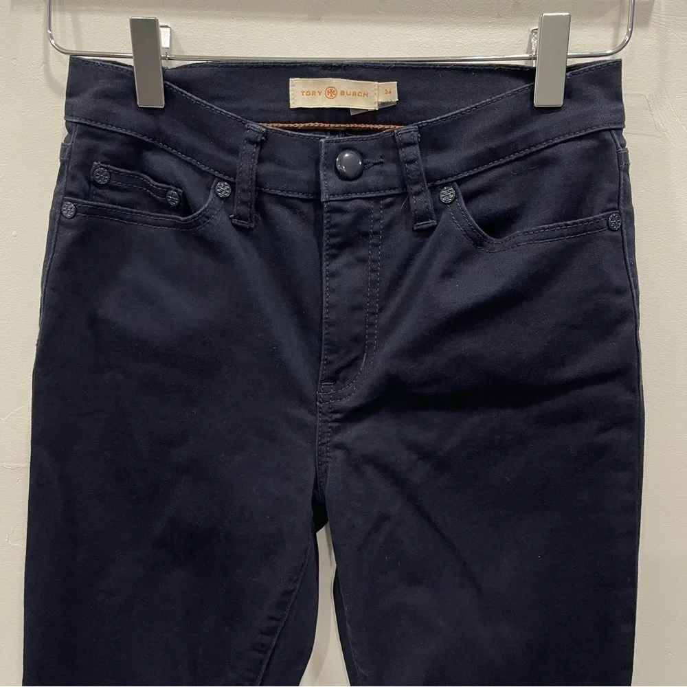Tory Burch Dark Blue Skinny Ankle Pants Size 24